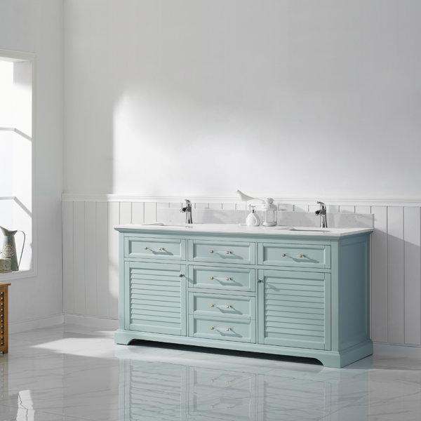 Rosecliff Heights Larry 72'' Freestanding Double Bathroom Vanity with